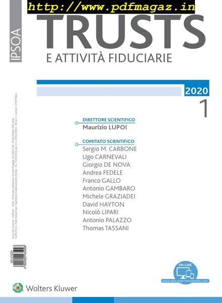 Trusts e attivita fiduciarie – Gennaio 2020 Cover