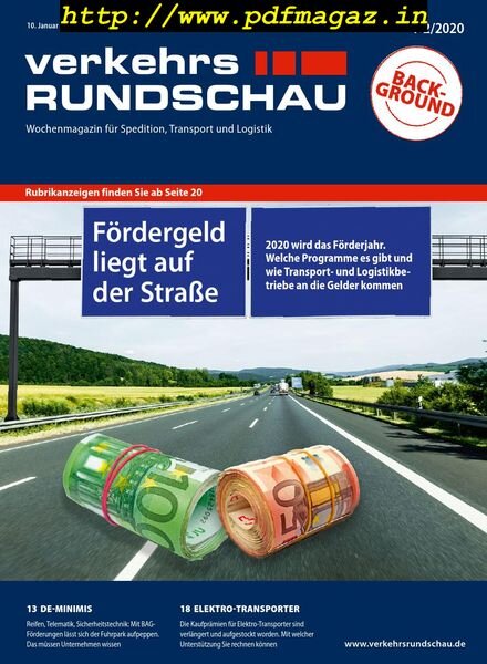 VerkehrsRundschau – 03 Januar 2020 Cover