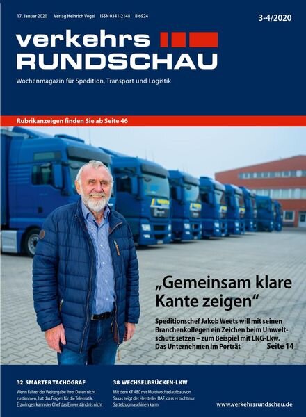 VerkehrsRundschau – 14 Januar 2020 Cover