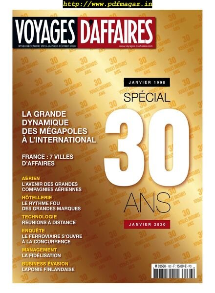 Voyages d’Affaires – Decembre 2019 – Fevrier 2020 Cover