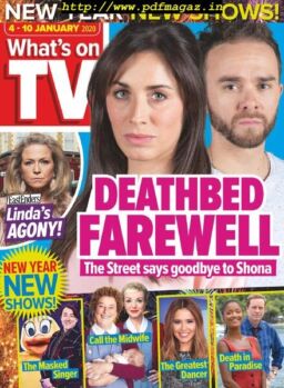 What’s on TV – 04 January 2020