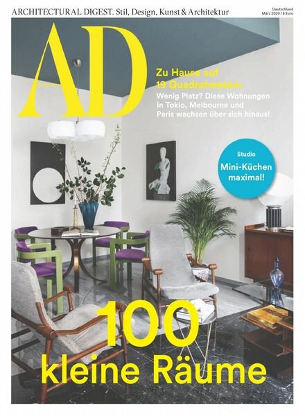 AD Architectural Digest Germany – Marz 2020 Cover