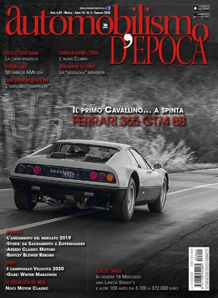 Automobilismo d’Epoca – Febbraio 2020 Cover