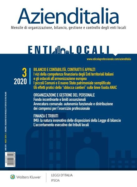 Azienditalia – Marzo 2020 Cover