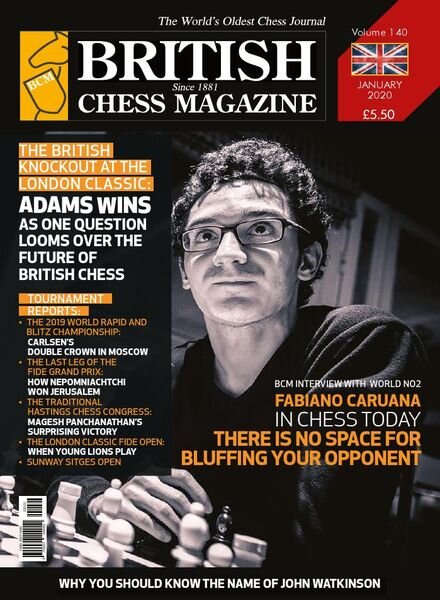 British Chess Magazine – January 2020 Cover