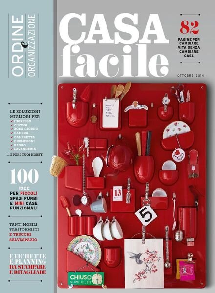CasaFacile – Ordine & Organizzazione – Ottobre 2014 Cover