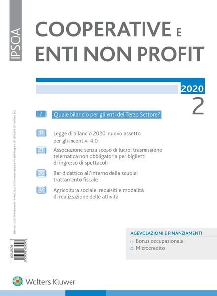 Cooperative e enti non profit – Febbraio 2020 Cover