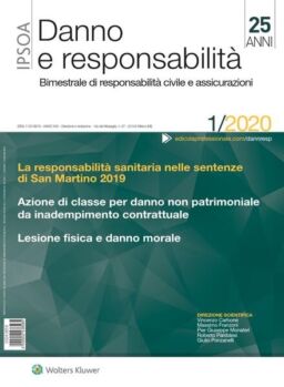 Danno e Responsabilita – Gennaio 2020
