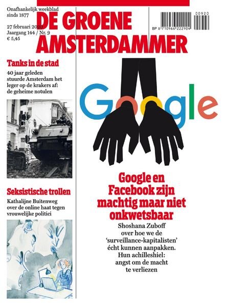 De Groene Amsterdammer – 28 februari 2020 Cover