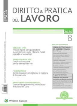 Diritto e Pratica del Lavoro – 22 Febbraio 2020