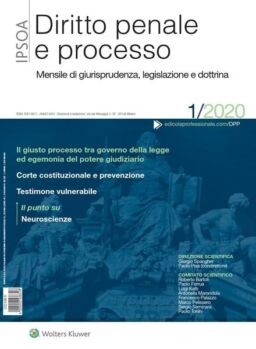 Diritto Penale e Processo – Gennaio 2020