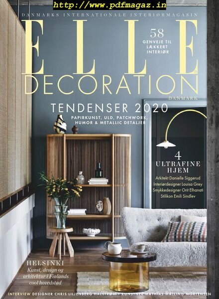 Elle Decoration Denmark – januar 2020 Cover