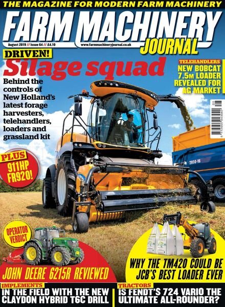 Farm Machinery Journal – August 2019 Cover