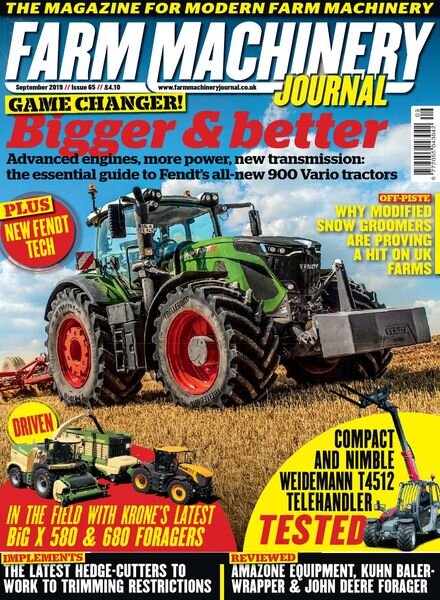 Farm Machinery Journal – September 2019 Cover