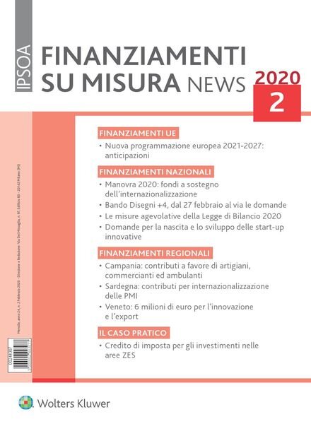 Finanziamenti su misura news – Febbraio 2020 Cover
