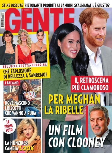 Gente Italia – 25 gennaio 2020 Cover