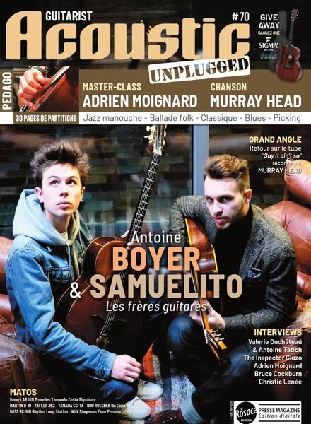 Guitarist Acoustic Unplugged – fevrier 2020 Cover