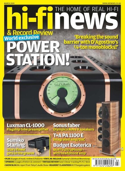 Hi-Fi News – March 2020 Cover