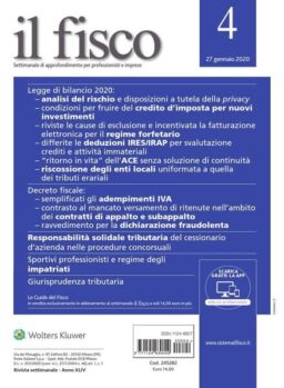 il fisco – 7 Gennaio 2020