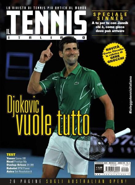 Il Tennis Italiano – Febbraio 2020 Cover