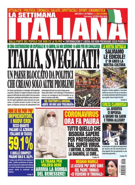 La settimana Italiana – 13 Febbraio 2020 Cover