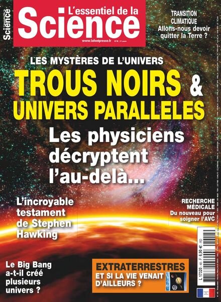 L’Essentiel de la Science – janvier 2020 Cover
