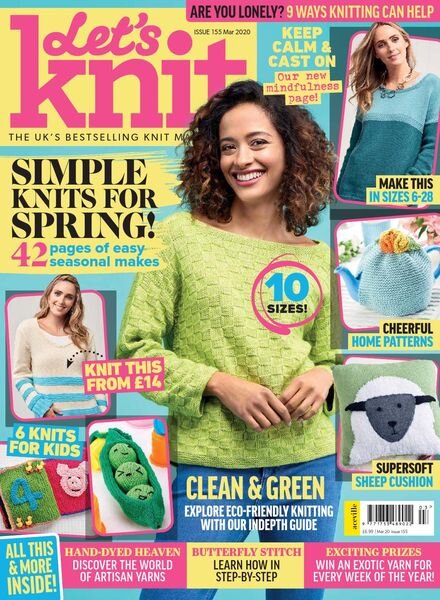 Let’s Knit – Issue 155 – March 2020 Cover