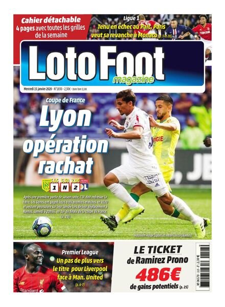 Loto Foot – 15 janvier 2020 Cover