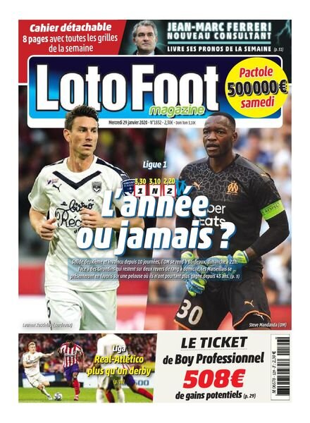 Loto Foot – 29 janvier 2020 Cover
