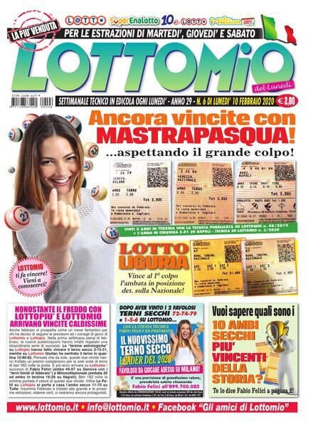 Lottomio del Lunedi – 10 Febbraio 2020 Cover