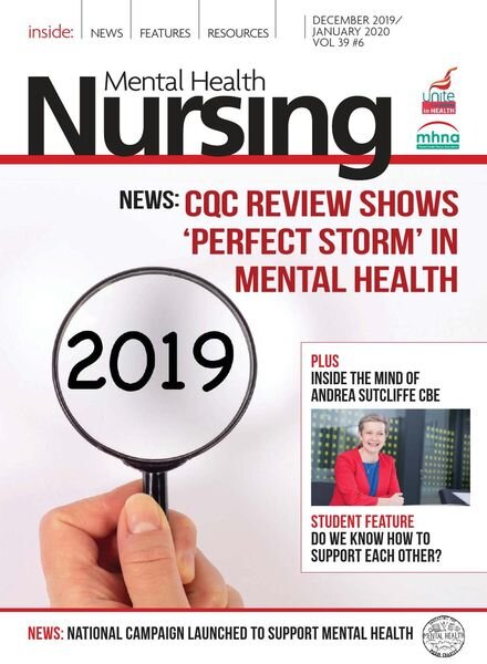 Mental Health Nursing – December 2019 – January 2020 Cover