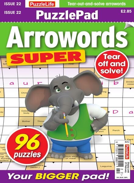 PuzzleLife PuzzlePad Arrowords Super – Issue 22 – January 2020 Cover