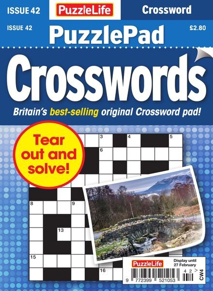 PuzzleLife PuzzlePad Crosswords – Issue 42 – January 2020 Cover
