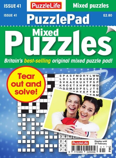 PuzzleLife PuzzlePad Puzzles – Issue 41 – January 2020 Cover