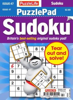 PuzzleLife PuzzlePad Sudoku – Issue 47 – January 2020