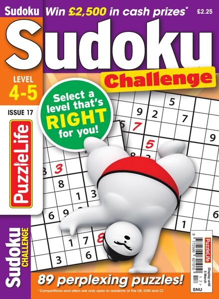 PuzzleLife Sudoku Challenge – Issue 17 – February 2020 Cover