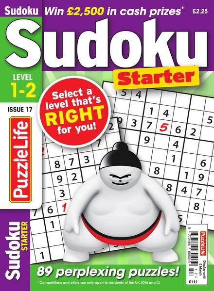 PuzzleLife Sudoku Starter – Issue 17 – February 2020 Cover