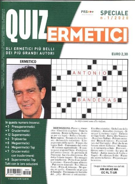 Quiz Ermetici – Dicembre 2019 – Febbraio 2020 Cover