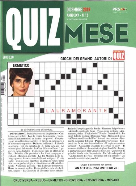 Quiz Mese – Dicembre 2019 Cover