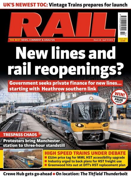 Rail – Issue 849 – March 28, 2018 Cover