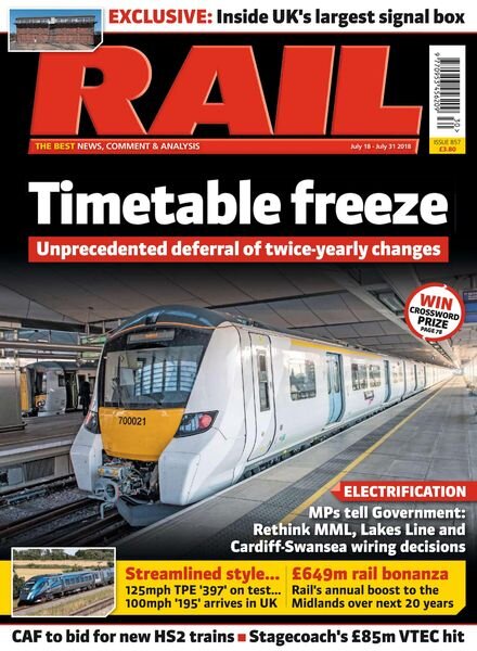 Rail – Issue 857 – July 18 2018 Cover