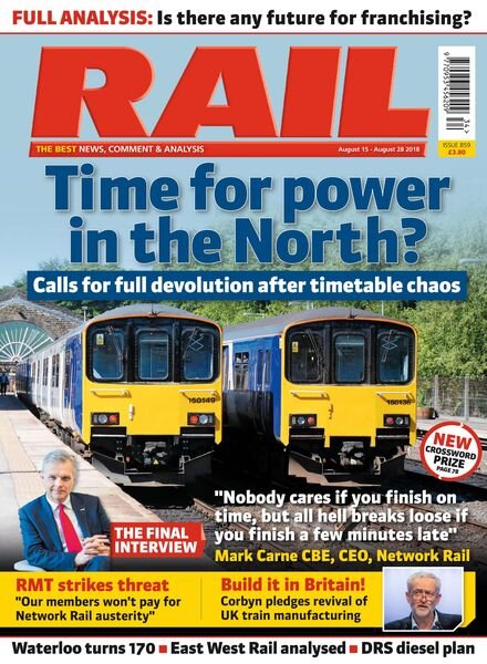 Rail – Issue 859 – August 15, 2018 Cover