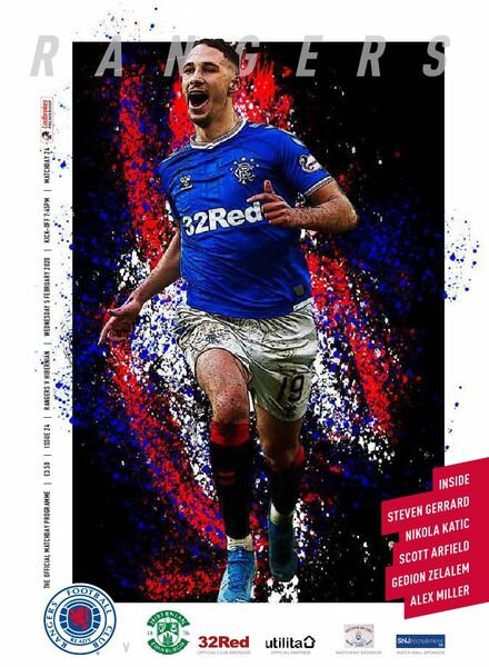 Rangers Football Club Matchday Programme – Rangers v Hibernian – 5 February 2020 Cover