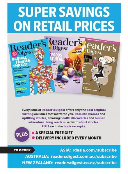 Reader’s Digest Australia & New Zealand – March 2020 Cover