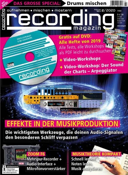 Recording Magazin – Februar-Marz 2020 Cover