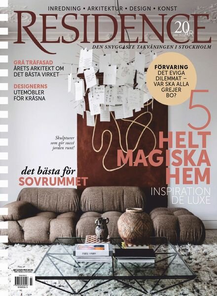 Residence – mars 2020 Cover