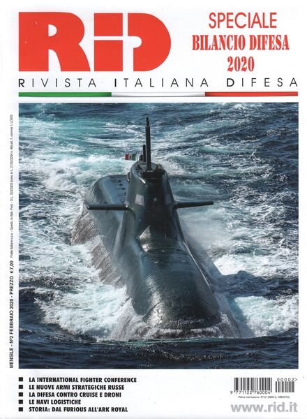 Rivista Italiana Difesa – Febbraio 2020 Cover
