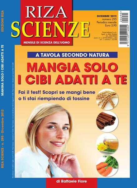 Riza Scienze – Dicembre 2012 Cover