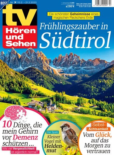 TV HOren und Sehen – 15 Februar 2020 Cover