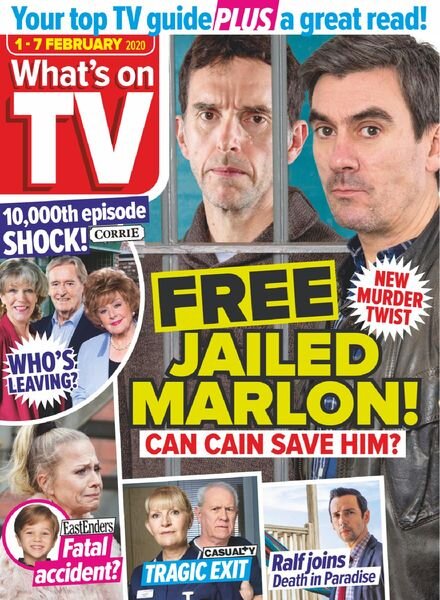 What’s on TV – 01 February 2020 Cover